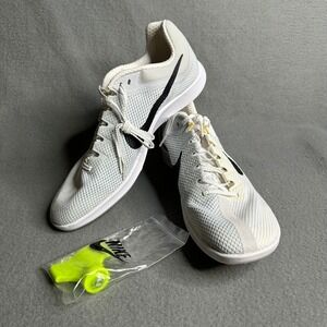 Nike DC8725 100 Distance Track Field Spikes Shoes White Mens 10.5
